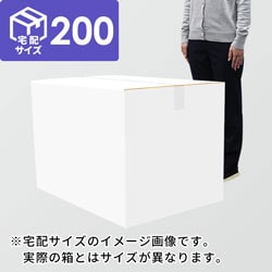 【宅配200サイズ】衣類、服飾雑貨向けダンボール箱（720×480×610mm）3mm B/F 白C5×C5