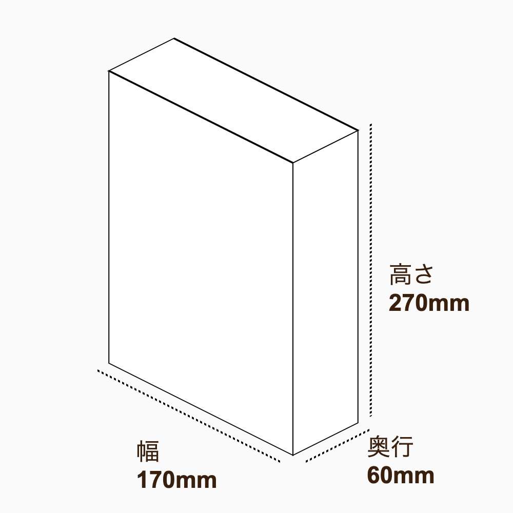 オリジナル印刷パッケージ（化粧箱（差し込み式）・170×60×270mm・コートボール紙 310g・OPニス・12営業日）