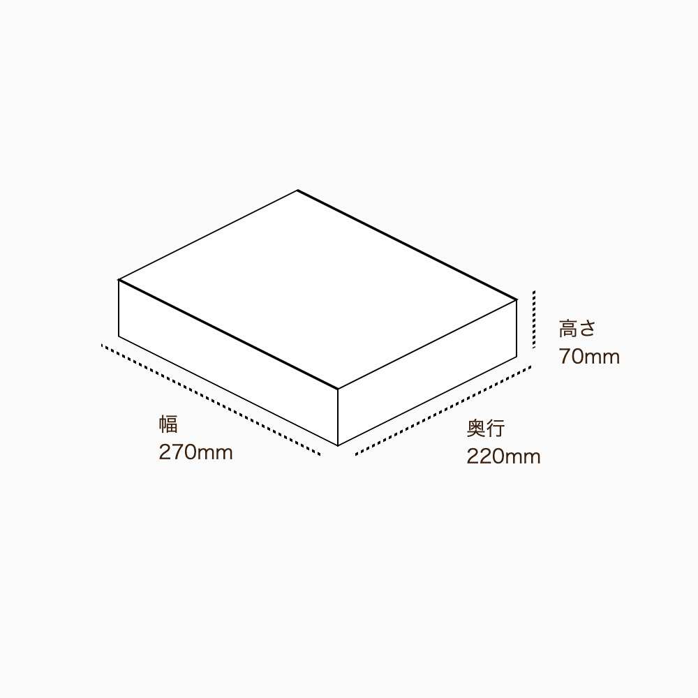 オリジナル印刷パッケージ（トレー箱・270×220×70mm・コートボール紙 310g・OPニス・10営業日）