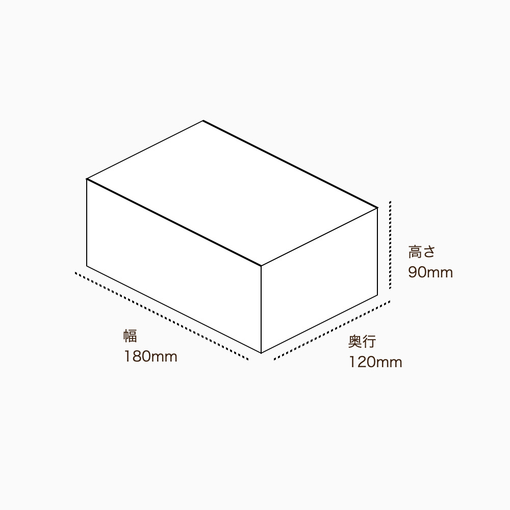 オリジナル印刷パッケージ（キャリー箱・180×120×90mm・コートボール紙 310g・OPニス・12営業日）