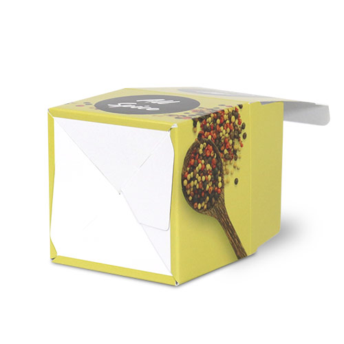 オリジナル印刷パッケージ（化粧箱（自動組み上げ式）・87×87×68mm・コートボール紙 310g・グロスPP・15営業日）