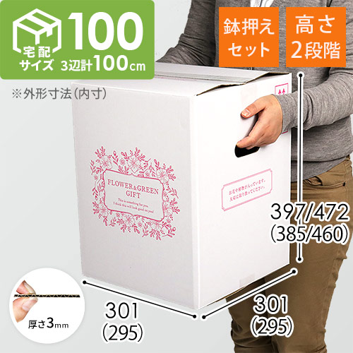 フラワーギフト 発送box 鉢押えセット 宅配100サイズ ダンボール通販no 1 ダンボールワン