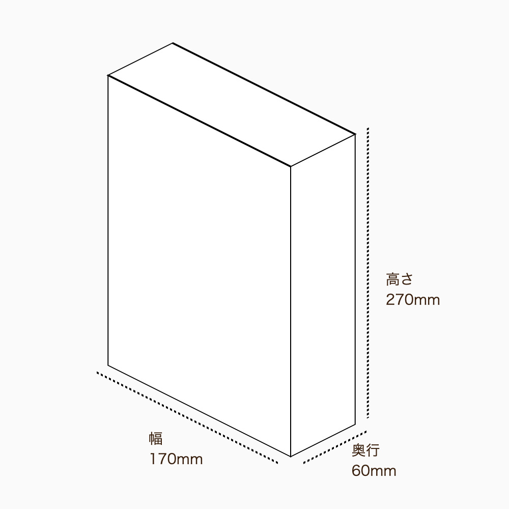 オリジナル印刷パッケージサンプル(化粧箱（組み上げ式）・170×60×270mm・カードB紙 400g)