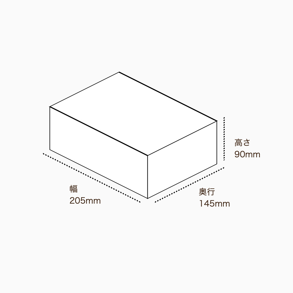 オリジナル印刷パッケージサンプル(キャリー箱・205×145×90mm・カードB紙 310g)