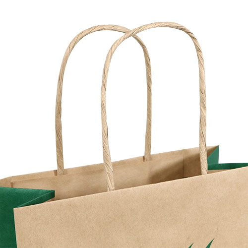 オリジナル印刷紙袋(1色印刷・未晒クラフト紙・グロスPP・幅200×マチ100×高さ365mm・紙丸紐(黒)・通常納期)