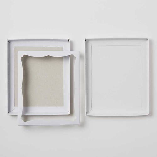 ハンカチ化粧箱(白無地・身蓋・1枚用・光沢・裏ネズ・125×150 ハンカチ化粧箱(白無地・身蓋・1枚用・光沢・裏ネズ・125×150