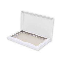 ハンカチ化粧箱（白無地・身蓋・3枚用・光沢・裏ネズ・150×242×高13mm)
