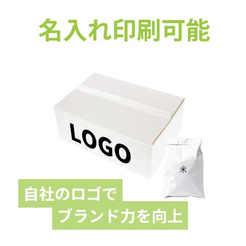 【名入れ印刷】お米30kg×1袋用ダンボール箱 白