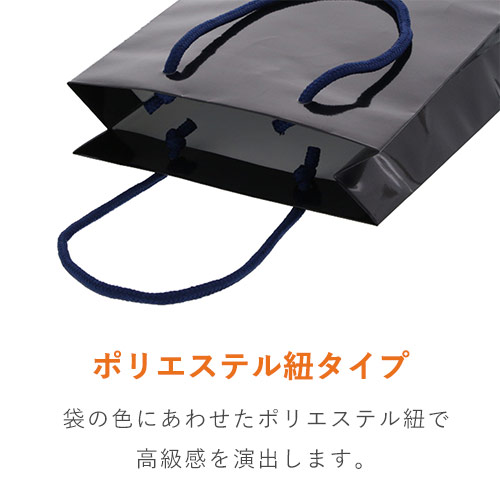 手提げ紙袋（紫紺/シコン ツヤあり・PP紐・幅185×マチ65×高さ240mm）