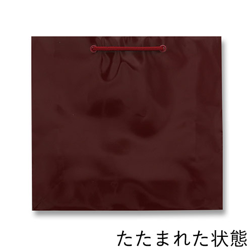 手提げ紙袋（エンジ ツヤあり・PP紐・幅225×マチ80×高さ320mm）