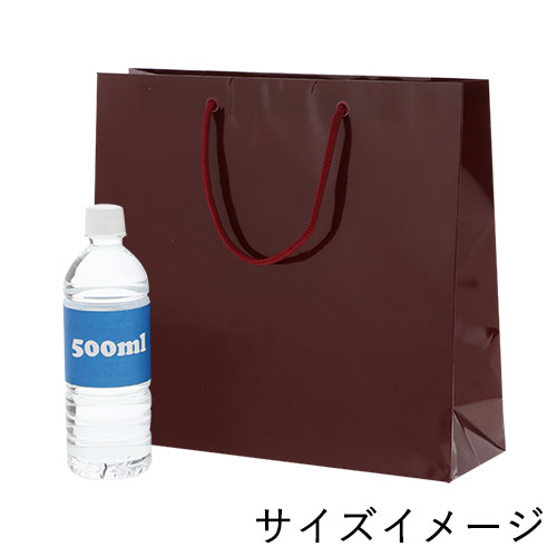 手提げ紙袋（エンジ ツヤあり・PP紐・幅225×マチ80×高さ320mm）