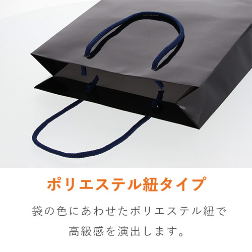 手提げ紙袋（紫紺/シコン ツヤあり・PP紐・幅225×マチ80×高さ320mm）