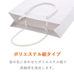 手提げ紙袋（白 ツヤあり・PP紐・幅225×マチ80×高さ320mm）
