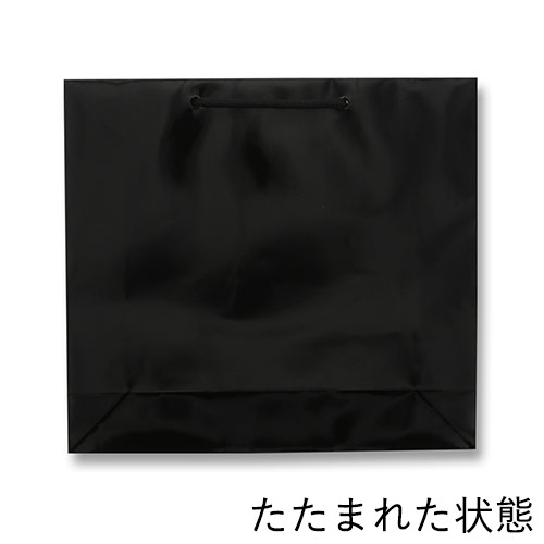 手提げ紙袋（黒 ツヤあり・PP紐・幅330×マチ100×高さ300mm）