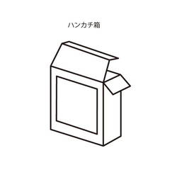ハンカチ化粧箱（白無地・サック式・窓付き・光沢・裏白・100×130×高20mm)