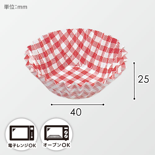 UACJ製箔 おかずケース 6号深口 赤チェック 1本(250枚入)