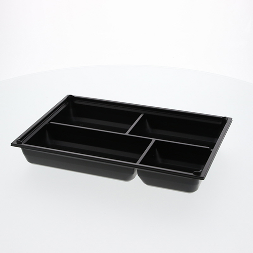 アクタ 弁当容器 ワン折重(ソコ) 90×60 J-4 黒 25枚