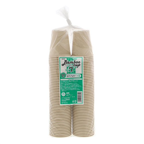 HEIKO 紙コップ バンブーカップ 7オンス(200ml) 口径71mm 100個