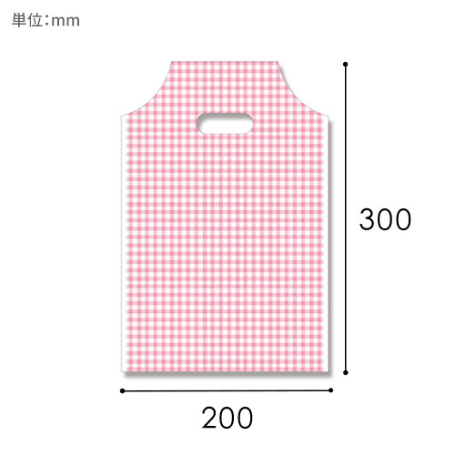 HEIKO 手抜き (小判抜き)ポリ袋 バイオハンディバッグ 3S ギンガム2 P 100枚