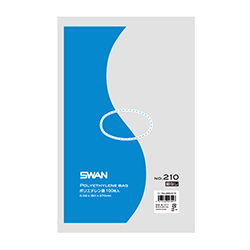 SWAN 規格ポリ袋 スワンポリエチレン袋 0.02mm厚 No.210 (10号) 紐なし 100枚