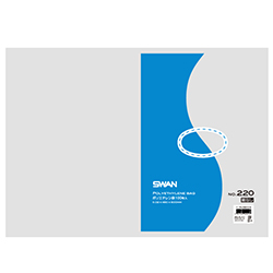 SWAN 規格ポリ袋 スワンポリエチレン袋 0.02mm厚 No.220 (20号) 紐なし 100枚