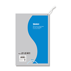 SWAN 規格ポリ袋 スワンポリエチレン袋 0.02mm厚 No.212 (12号) 紐付き 100枚