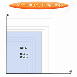 HEIKO 規格ポリ袋 ヘイコーポリエチレン袋 0.03mm厚 No.17 (17号) 100枚