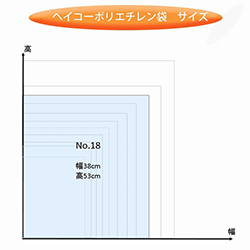 HEIKO 規格ポリ袋 ヘイコーポリエチレン袋 0.03mm厚 No.18 (18号) 100枚