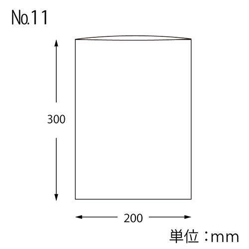 SWAN ポリ袋 ボードンパック 穴なしタイプ 厚み0.02mm No.11 (11号) 100枚