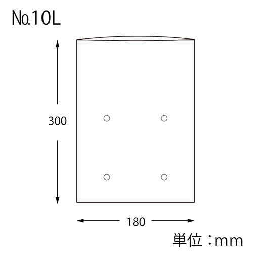 SWAN ポリ袋 ボードンパック 穴ありタイプ 厚み0.02mm No.10L 100枚