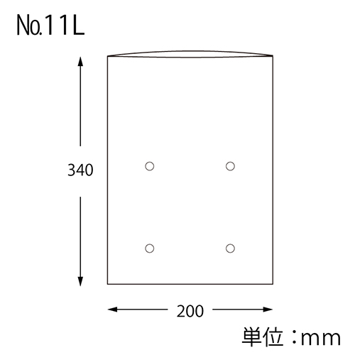 SWAN ポリ袋 ボードンパック 穴ありタイプ 厚み0.02mm No.11L 100枚