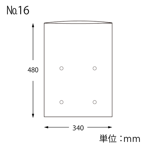 HEIKO ポリ袋 ボードンパック 穴ありタイプ 厚み0.02mm No.16 100枚