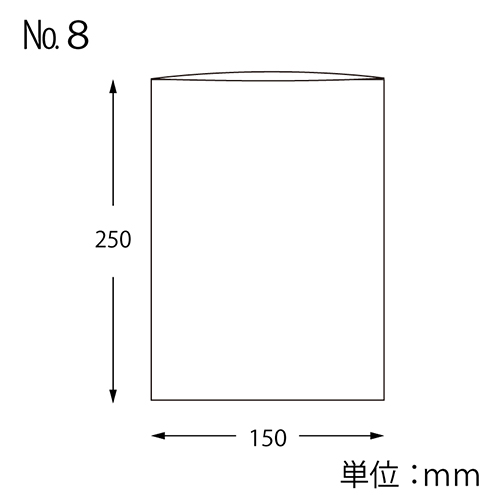 HEIKO ポリ袋 ボードンパック 穴なしタイプ 厚み0.02mm No.8 100枚