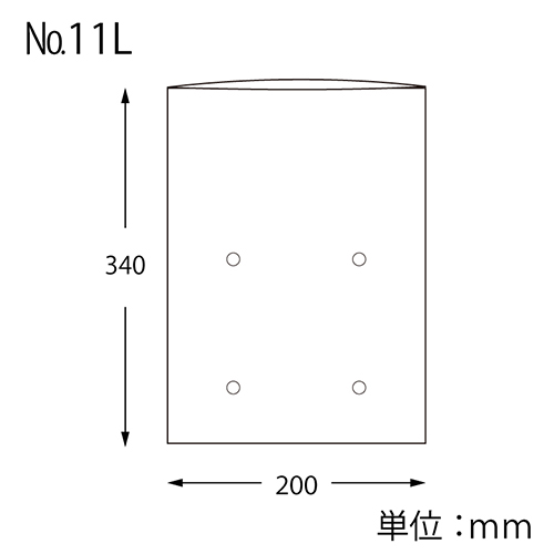 HEIKO ポリ袋 ボードンパック 穴ありタイプ 厚み0.02mm No.11L 100枚