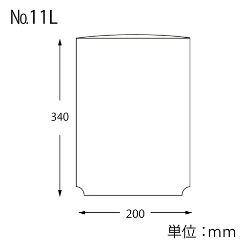 HEIKO ポリ袋 ボードンパック コーナーカットタイプ 厚み0.02mm No.11L 100枚