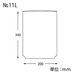 HEIKO ポリ袋 ボードンパック コーナーカットタイプ 厚み0.02mm No.11L 100枚