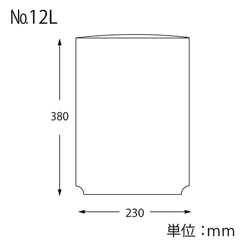 HEIKO ポリ袋 ボードンパック コーナーカットタイプ 厚み0.02mm No.12L 100枚