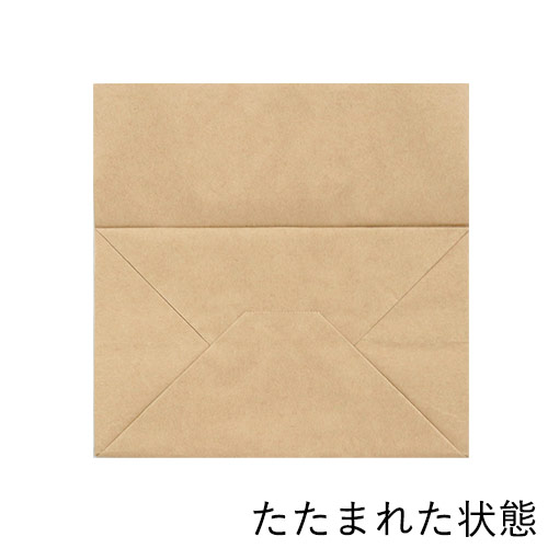 ワンポイント印刷紙袋(茶・平紐・幅260×マチ160×高さ260mm・片面印刷)