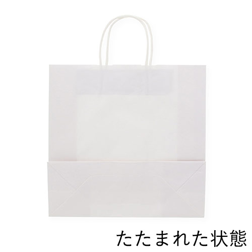 ワンポイント印刷紙袋(白・丸紐・幅320×マチ115×高さ310mm・片面印刷)