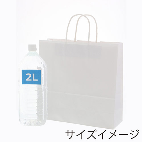 ワンポイント印刷紙袋(白・丸紐・幅320×マチ115×高さ310mm・片面印刷)