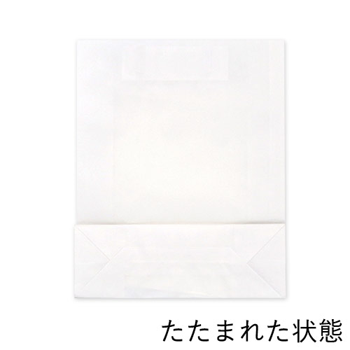 ワンポイント印刷紙袋(白・平紐・幅320×マチ115×高さ400mm・片面印刷)