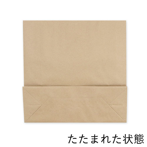 ワンポイント印刷紙袋(茶・平紐・幅320×マチ115×高さ320mm・両面印刷)