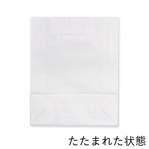 ワンポイント印刷紙袋(白・平紐・幅320×マチ115×高さ400mm・片面印刷)