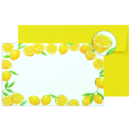 ミニカード グリタリングレモン（カード、封筒各5枚入）