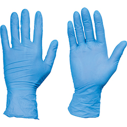 ＴＲＵSＣＯ 使い捨てニトリル手袋 ＴＧワーク 0.10mm厚 粉無 青 M（100枚入） TGNN10BM