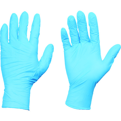 ＴＲＵSＣＯ 使い捨てニトリル手袋 ＴＧスタンダード 0.08mm厚 粉付 青 M（100枚入） TGPN08BM