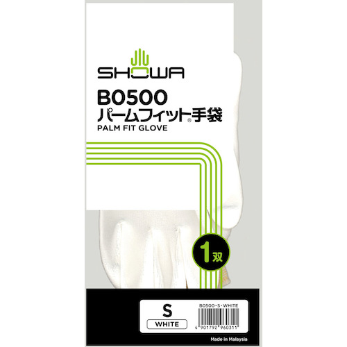 ショーワ ウレタン背抜き手袋 Ｂ０５００ パ－ムフィット手袋 ホワイト S B0500S