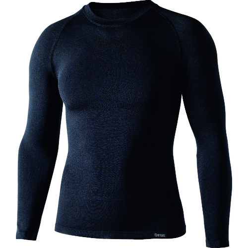 おたふく ＢＴデュアルクロス ロングスリーブクルーネックシャツ ブラック S～M JW59211SM