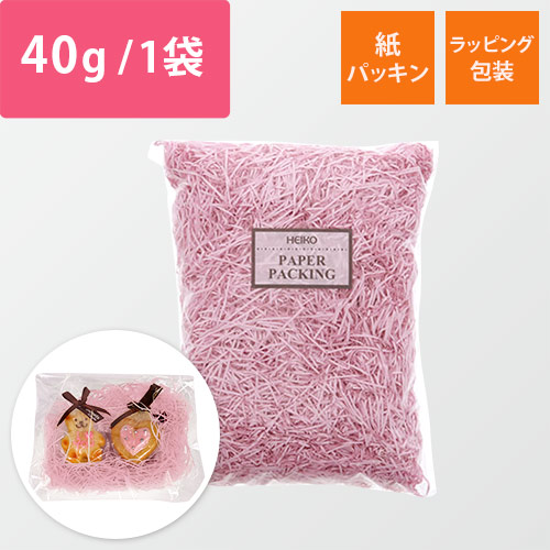 HEIKO 緩衝材 紙パッキン 40g入 J・ピンク 紙巾1mm