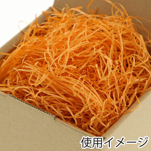 HEIKO 緩衝材 紙パッキン 40g入 オレンジ 紙巾1mm